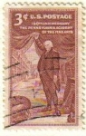 Stamps United States -  USA 1955 Scott 1064 Sello Pennsylvania Academy of the Fine Arts usado