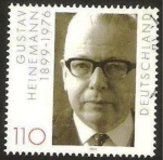 Stamps Germany -  gustav heinemann, politico