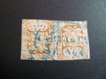 Stamps Colombia -  Bloque de dos, 5 cent. 1864