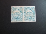 Sellos de America - Colombia -  Bloque de dos, 20 cent. 1868