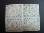Stamps America - Colombia -  Bloque de cuatro, 50 centavos. 1868