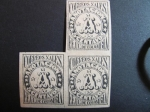 Stamps : America : Colombia :  Bloque de tres, 5 centavos. 1868