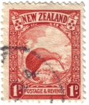 Stamps Oceania - New Zealand -  El kiwi. Mascota oficial de Nueva Zelanda.