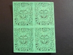 Stamps : America : Colombia :  Bloque de cuatro, 5 pesos. 1876