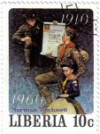 Stamps : Africa : Liberia :  Norman Rockwell, ilustrador, fotógrafo y pintor.