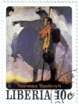 Stamps Africa - Liberia -  Norman Rockwell, ilustrador, fotógrafo y pintor.