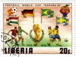 Stamps Africa - Liberia -  Copa del mundo de futbol España 82