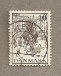 Stamps Denmark -  Rey Cristian a caballo