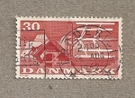 Stamps : Europe : Denmark :  Cosechadora