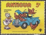 Stamps Antigua and Barbuda -  Antigua 1980 Scott567 Sello Nuevo Disney Transporte Abuela Pato