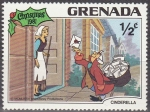 Stamps America - Antigua and Barbuda -  Grenada 1981 Scott 1063 Sello Nuevo Disney Cenicienta y Cartero Navidad