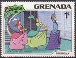 Stamps America - Antigua and Barbuda -  Grenada 1981 Scott 1064 Sello Nuevo Disney Cenicienta Madrastra y Hermanastras Navidad