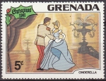 Stamps Antigua and Barbuda -  Grenada 1981 Scott 1068 Sello Nuevo Disney Cenicienta y Principe