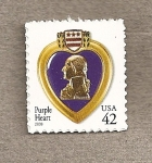 Stamps United States -  Medallón, corazón púrpura
