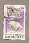Stamps : Europe : Mongolia :  Vuelo dirigible por ártico