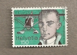 Stamps Europe - Switzerland -  Walter Mittelholzer, aviador