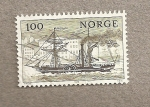 Stamps Europe - Norway -  Barco de vapor a ruedas