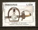 Sellos de America - Honduras -  RELOJ  Y  ESPADA
