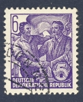 Stamps Germany -  DDR abanderado