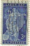 Stamps United States -  USA 1956 Scott 1082 Sello Día del Trabajo Sede de AFL-CIO usado