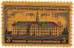 Stamps United States -  USA 1956 Scott 1083 Sello Edificio Nassau Hall, Princeton usado