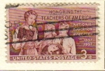 Stamps United States -  USA 1957 Scott 1093 Sello Profesores de Escuela y Alumnos usado