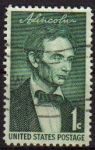 Stamps United States -  USA 1958 Scott 1113 Sello Presidente Abraham Lincoln pintado por  George Healy usado