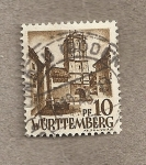 Stamps Germany -  Sello ocupación Wurttenberg