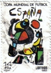 Sellos del Mundo : Europa : Espa�a : Mundial de futbol España 1982. Joan Miró