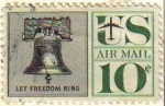 Stamps United States -  USA 1959 Scott C57 Sello Campanas de Libertad Usado