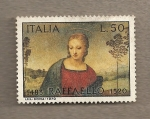 Stamps Italy -  Cuadro de la Virgen por Rafael