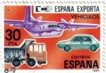 Sellos del Mundo : Europa : Espaa : España exporta, vehículos de transporte