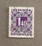 Stamps Austria -  Filigrana y cifra