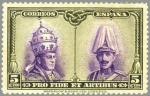 Stamps Spain -  ESPAÑA 1928 422 Sello Nuevo Pro Catacumbas de San Dámaso en Roma Serie para Santiago 5c