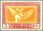 Stamps Spain -  ESPAÑA 1930 518 Sello Nuevo Quinta de Goya en Expo de Sevilla Disparate Volante 5c