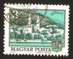 Stamps Hungary -  vista de la ciudad de tokaj