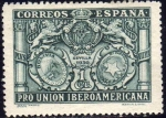 Stamps : Europe : Spain :  ESPAÑA 1930 566 Sello Nuevo Pro Union Iberoamericana Sevilla España Bolivia y Paraguay 1c