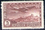 Sellos de Europa - España -  ESPAÑA 1931 614 Sello Nuevo Congreso Union Postal Panamericana Avion Vista de Madrid 5c
