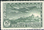 Stamps Spain -  ESPAÑA 1931 615 Sello Nuevo Congreso Union Postal Panamericana Avion Vista de Madrid 10c