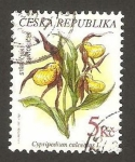Stamps Europe - Czech Republic -  flora, cypripedium calcealus