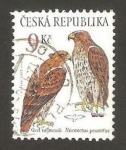Stamps Czech Republic -  fauna, hieraaetus pennatus