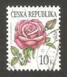 Sellos del Mundo : Europa : Repblica_Checa : 491 - flor rosa