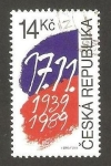 Stamps Europe - Czech Republic -  bandera checa