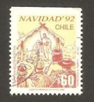 Stamps Chile -  navidad 92
