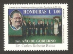 Sellos de America - Honduras -  carlos roberto reina, cumbre de presidentes
