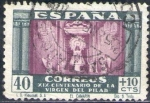 Stamps Spain -  España 1939 893 Sello º XIX Centenario de la Venida de la Virgen del Pilar a Zaragoza Camarin de Ntr