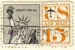 Stamps United States -  USA 1961 Scott C63 Sello Estatua de la Libertad Libertad para todos usado
