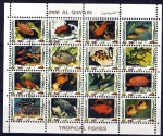 Stamps United Arab Emirates -  UMM AL QIWAIN. Peces tropicales.