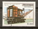 Stamps : America : Nicaragua :  MARTINETE  A  VAPOR  HORST  &  DERRIEL  1909