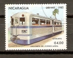 Stamps : America : Nicaragua :  VAGÓN  DE  PASAJEROS